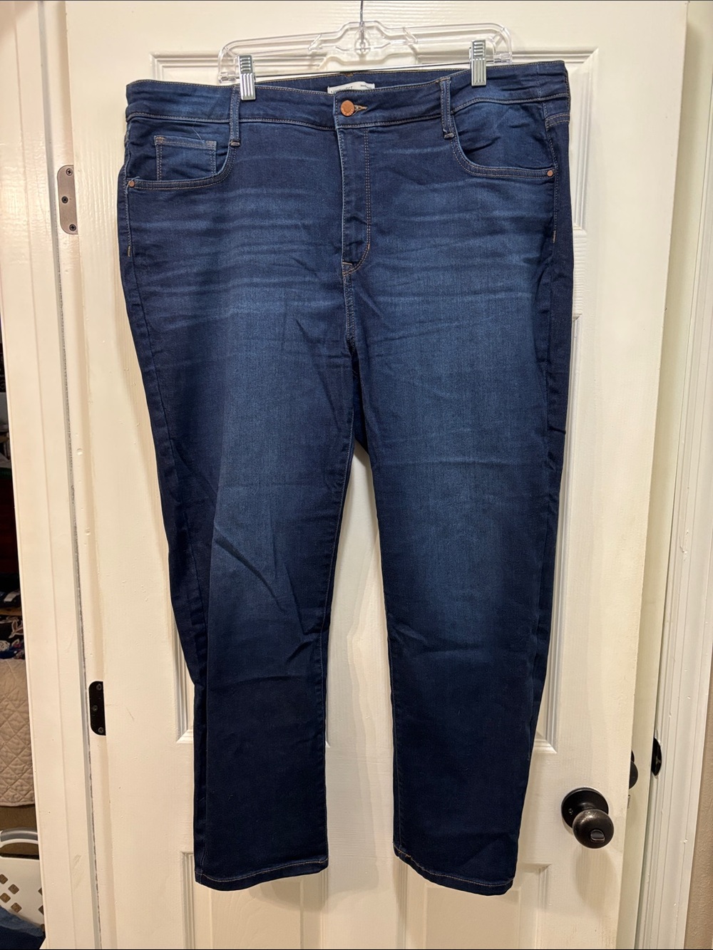 Nine West Women’s Slim Straight Dark Blue Jeans